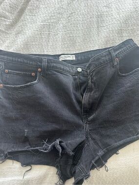 Vintage A&F Cutoff Shorts High Rise Black Denim